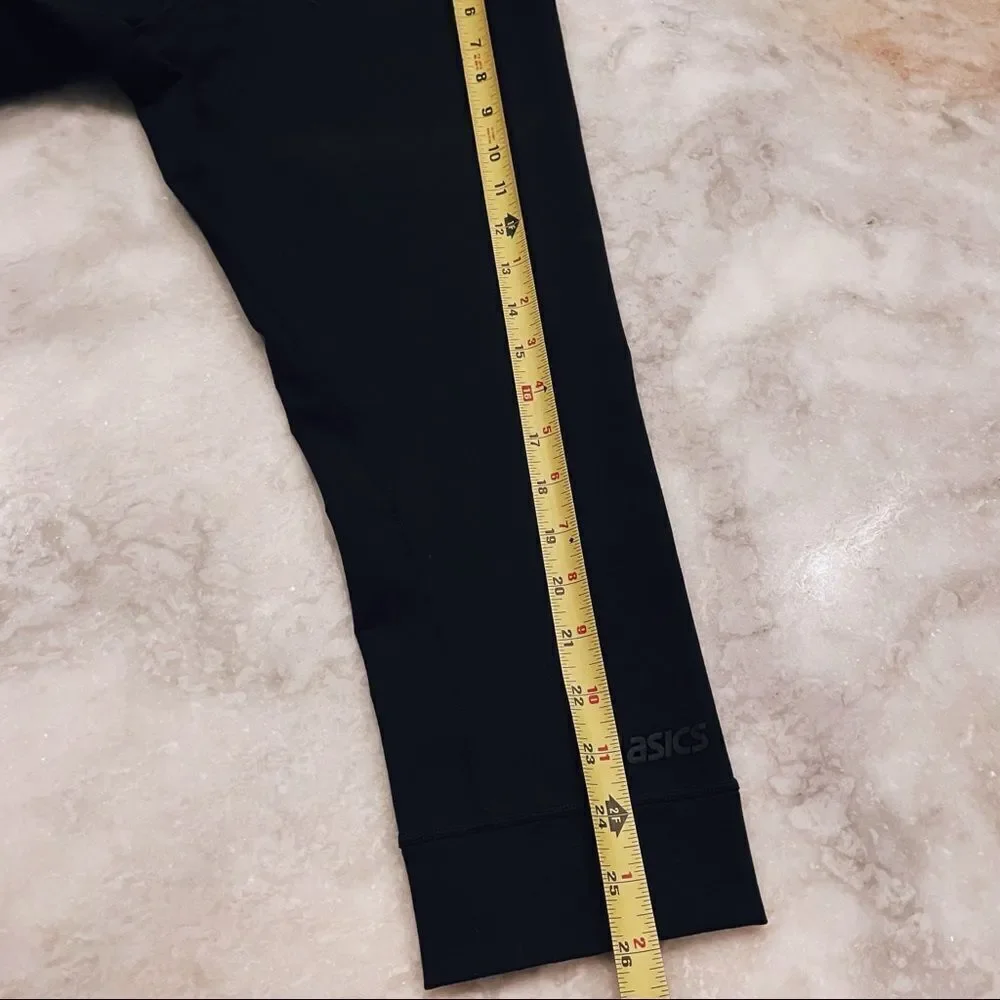 Asics Women's Athletic Capri Black Workout Leggings Size Small